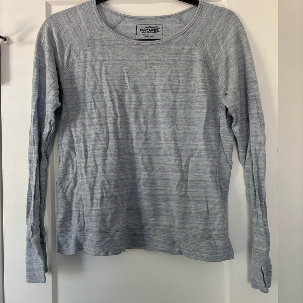 Propel Gray Long Sleeve Shirt